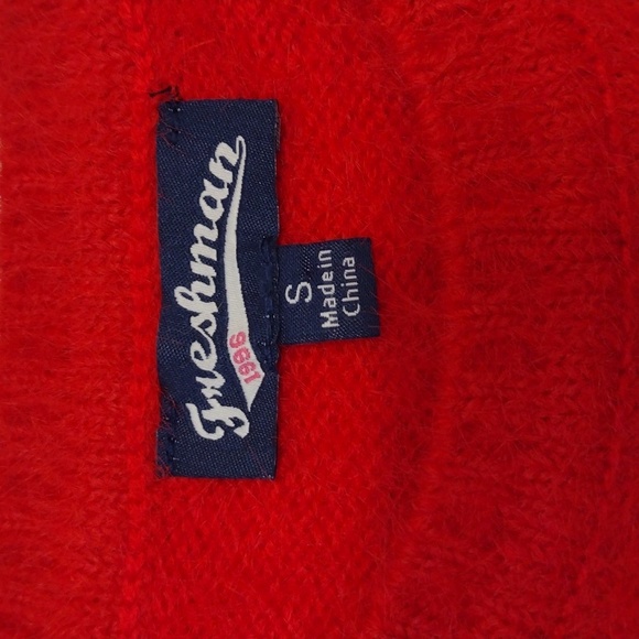 NEW Red Short Sleeve Cropped Sweater size Small - Picture 6 of 8